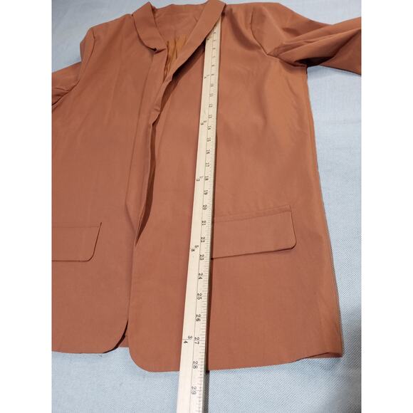 Fashion Noma Women's Medium Blazer Copper Colored Long Sleeves Open Front - Picture 6 of 7